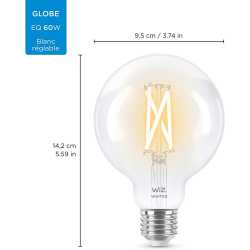 AMPOULE CONNECTE WIZ - G125 CLEAR GLOBE E27 TUNABLE WHITE