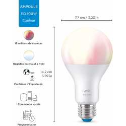 AMPOULE CONNECTE WIZ -A67 BULB E27 COULEUR ET BLANC VARIABLE 100W