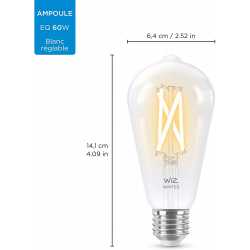 AMPOULE CONNECTE WIZ -ST64 CLEAR BULB E27 TUNABLE WHITE