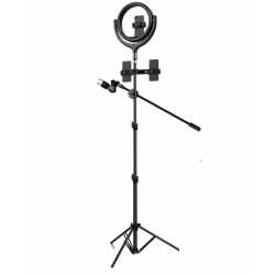 DEVIA TRIPOD RING LIGHT LD 12 POUCES - HAUTEUR 1,70 M - NOIR