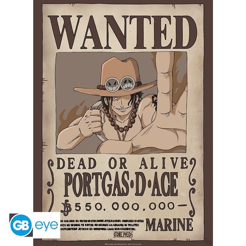 POSTER ONE PIECE - WANTED ACE (52X38)