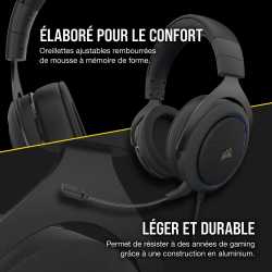 CASQUE CORSAIR HS50 PRO STEREO GAMING CARBON