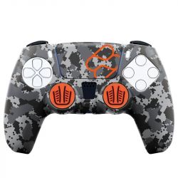 SILICONE SKIN + GRIPS CAMO DIGITAL BLACK POUR MANETTE PS5