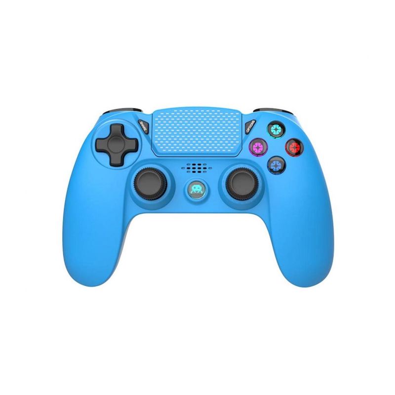 MANETTE PS4 SANS FIL FLASHY BLUE POUR PS4 AVEC PRISE JACK 3.5 MM