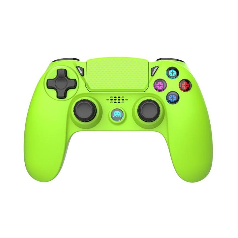 MANETTE PS4 SANS FIL FLASHY GREEN POUR PS4 AVEC PRISE JACK 3.5 MM