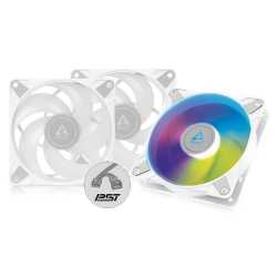 VENTILATEUR BOITIER ARCTIC P12 PWM PST A-RGB 0DB - PACK DE 3 BLANC