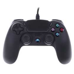 MANETTE FILAIRE NOIRE POUR PS4 AVEC CABLE 3M AVEC PRISE JACK