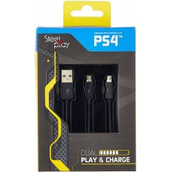 STEELPLAY DUAL PLAY & CHARGE POUR MANETTE PS4