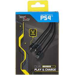 STEELPLAY DUAL PLAY & CHARGE POUR MANETTE PS4