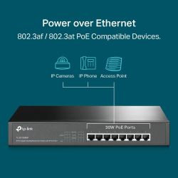 SWITCH POE TP-LINK TL-SG1008MP - 10/100/1000