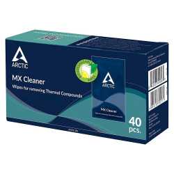 ARCTIC MX CLEANER - LINGETTES DE NETTOYAGE POUR PATE THERMIQUE (PACK DE 40)