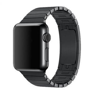 APPLEWATCH 44 MM - BRACELET A MAILLONS SERIE ELEGANCE - SPACE BLACK
