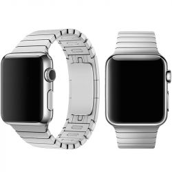 APPLEWATCH 44 MM - BRACELET A MAILLONS SERIE ELEGANCE - SILVER