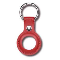 AIRTAG PORTE-CLES EN CUIR - RED