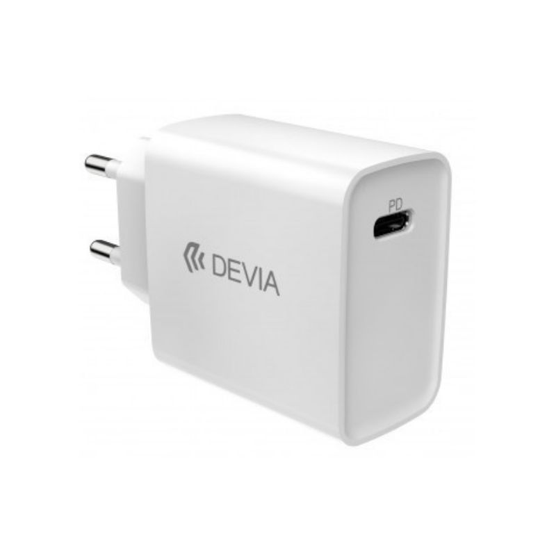 CHARGEUR RAPIDE USB-C 20W PD-DEVIA BLANC