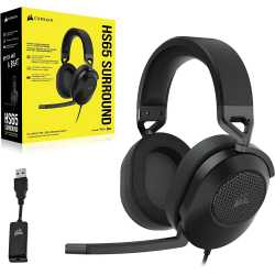 CASQUE CORSAIR HS65 (NOIR) SON SURROUND DOLBY AUDIO 7.1 (COMPATIBLE PC, XBOX SERIES X.S ET PS5)