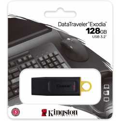 CLE USB KINGSTON DATATRAVELER PENDRIVE EXODIA 128 GO USB-C 3.2 BLACK