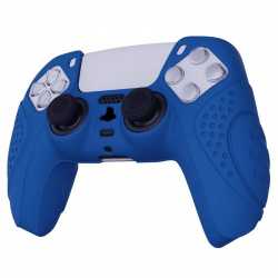 COQUE SILICONE MANETTE - BLEU PS5