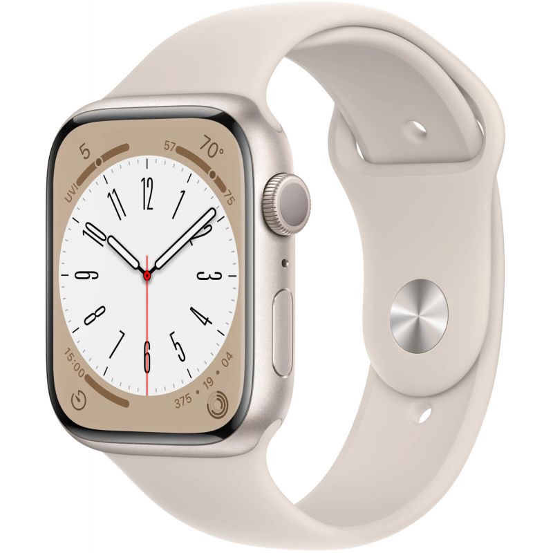 APPLE WATCH SERIE 8 45MM BOITIER ALUMINIUM BEIGE + BRACELET BEIGE