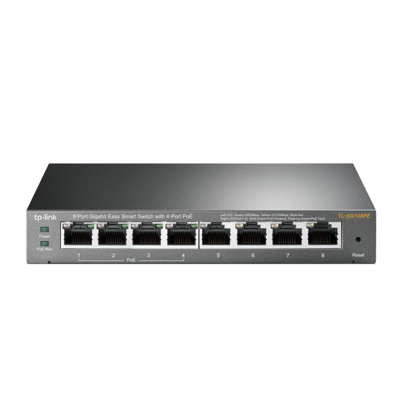 TP-LINK EASY SMART TL-SG108PE -8 PORTS - INTELLIGENT