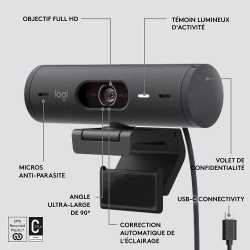 WEBCAM LOGITECH - BRIO 500 FULL HD WEBCAM USB-C GRAPHITE