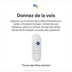 GOOGLE CHROMECAST GOOGLE TV 1080P HD BLANC