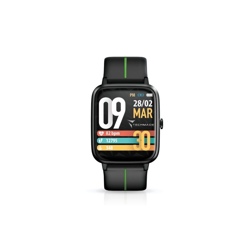 MONTRE CONNECTEE SMARTWATCH TECHMADE MOVE BLACK GREEN