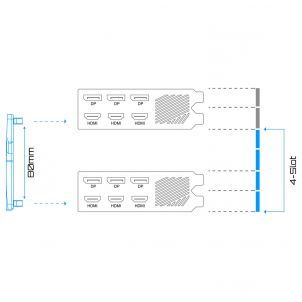 NVLINK AORUS RTX BRIDGE 4-SLOT ( RTX 30 SERIES)