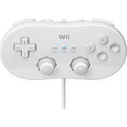 MANETTE CLASSIC CONTROLLER WII ET WII U BLANC