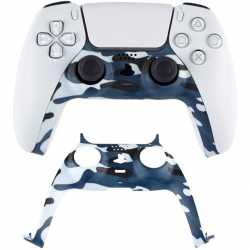 PS5 FRONT COVER CAMOUFLAGE CONTROLLER REPLACEMENT DECORATIVE SHELL (BLUE)