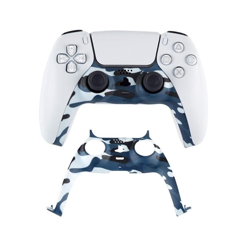 PS5 FRONT COVER CAMOUFLAGE CONTROLLER REPLACEMENT DECORATIVE SHELL (BLUE)
