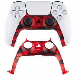 PS5 FRONT COVER CAMOUFLAGE CONTROLLER REPLACEMENT DECORATIVE SHELL (RED)