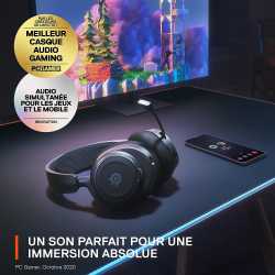 CASQUE-MICRO GAMING SANS FIL WIFI STEELSERIES ARCTIS NOVA 7 NOIR