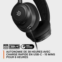 CASQUE-MICRO GAMING SANS FIL WIFI STEELSERIES ARCTIS NOVA 7 NOIR