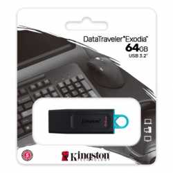 CLE USB KINGSTON 64G USB 3.2 GEN 1 EXODIA DATA TRAVELER DTX