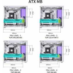 BOITIER PC JONSBO D41 MESH BLANC - MT/SANS ALIM/ATX