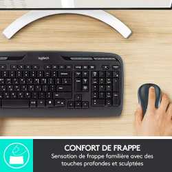 PACK CLAVIER SOURIS LOGITECH KIT MK330 SANS FIL NOIR