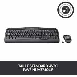 PACK CLAVIER SOURIS LOGITECH KIT MK330 SANS FIL NOIR