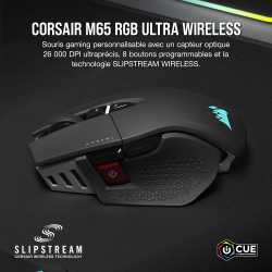 SOURIS GAMING CORSAIR GAMING M65 RGB ULTRA WIRELESS (NOIR)