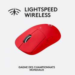 SOURIS GAMING LOGITECH - PRO X SUPERLIGHT WIRELESS RED