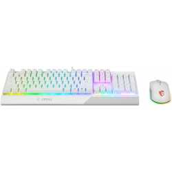 PACK CLAVIER SOURIS MSI VIGOR GK30 COMBO WHITE FR