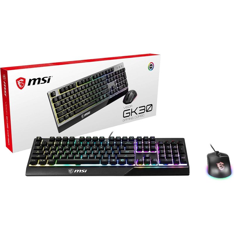 PACK CLAVIER SOURIS MSI VIGOR GK30 COMBO FR