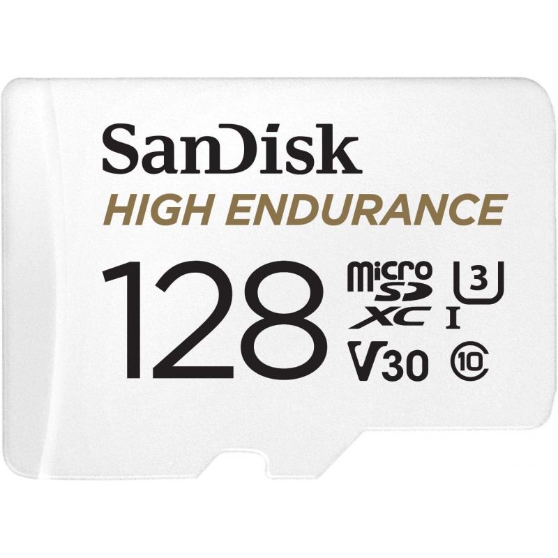 CARTE MICRO SDXC SDSANDISK HIGH ENDURANCE UHS I U3 V30 128 GO ADAPTATEUR SD