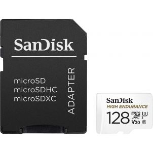 CARTE MICRO SDXC SDSANDISK HIGH ENDURANCE UHS I U3 V30 128 GO ADAPTATEUR SD