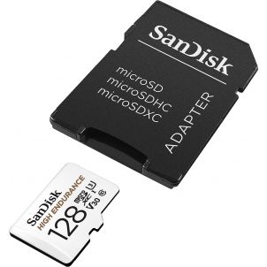 CARTE MICRO SDXC SDSANDISK HIGH ENDURANCE UHS I U3 V30 128 GO ADAPTATEUR SD