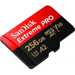 CARTE MEMOIRE SANDISK - MICROSDXC EXTREME PRO 256GB 200MB/S A2 C10 V30 UHS-I