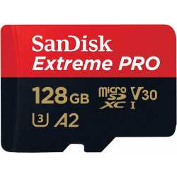 CARTE MEMOIRE SANDISK - MICROSDXC EXTREME PRO - 128GB 200MB/S A2 C10 V30 UHS-I