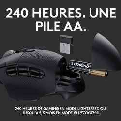 SOURIS GAMING LOGITECH G604 LIGHTSPEED WIRELESS - BLACK