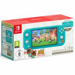 CONSOLE NINTENDO SWITCH LITE BLEU EDITION LIMITEE (MELI & MELO HAWAI) + ANIMAL CROSSING NEW HORIZONS