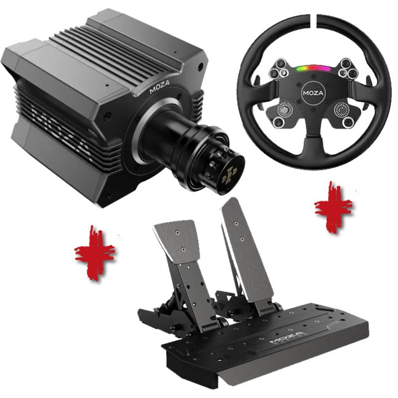 BUNDLE MOZA R12 DIRECT DRIVE + CS V2 STEERING WHEEL + PEDALIER SR-P